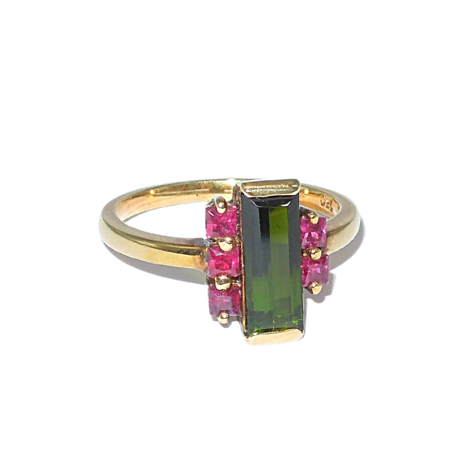 Tourmaline & Ruby Gold Ring