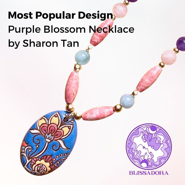 Purple Blossom Necklace by Sharon Tan